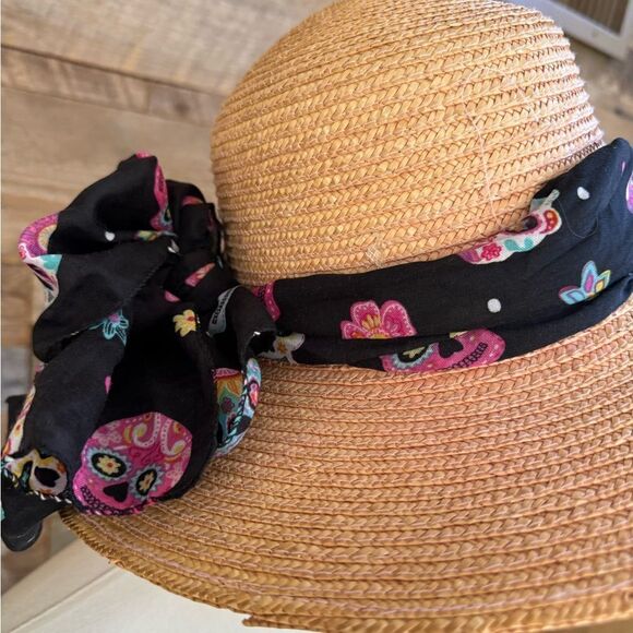 🌺 💀 Scala day of the dead straw hat 💀 - Picture 6 of 10